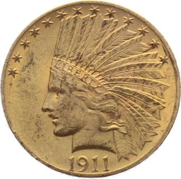 USA 10 $ 1911 o. Mzz. - Indianer
